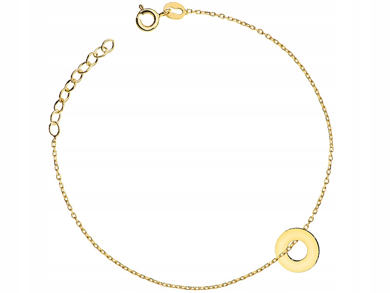 

Złota Bransoletka 333 Celebrytka Kółko Regulowana