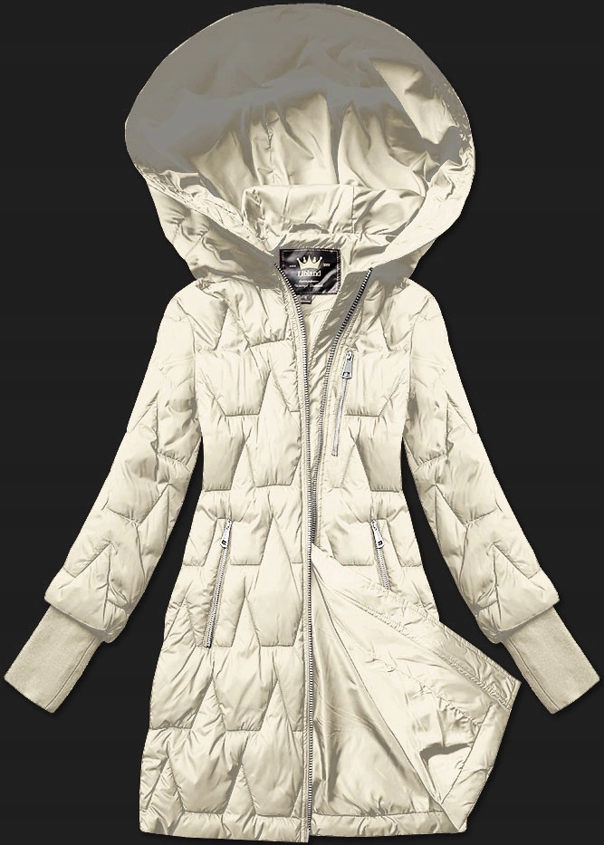 Prošívaná Přechodová Bunda 7775 Béžová L (40)