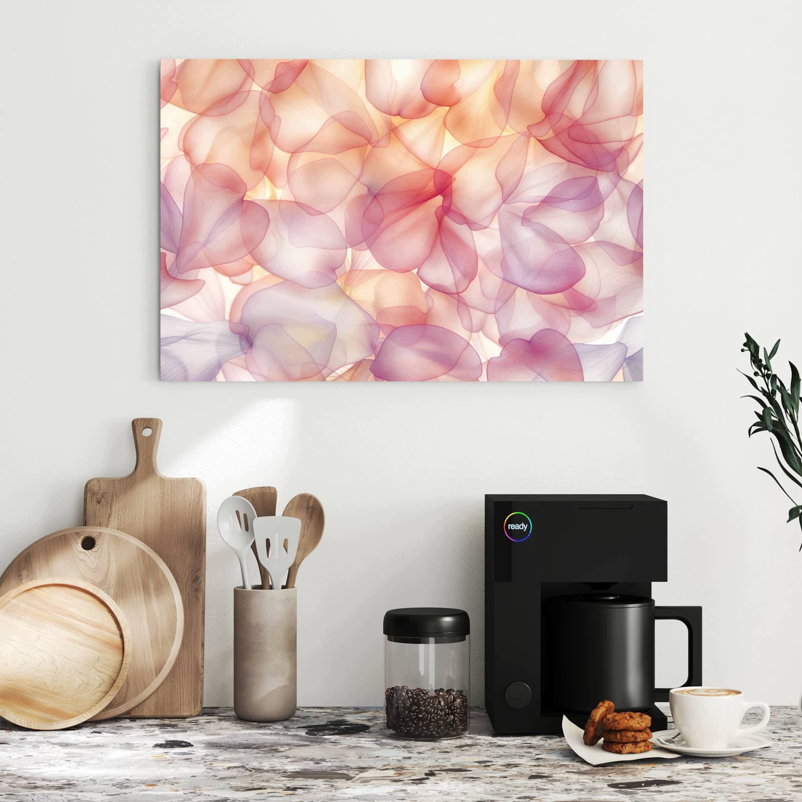 Magnetická tabule Jemné Okvětní lístky květin 60 × 40 cm