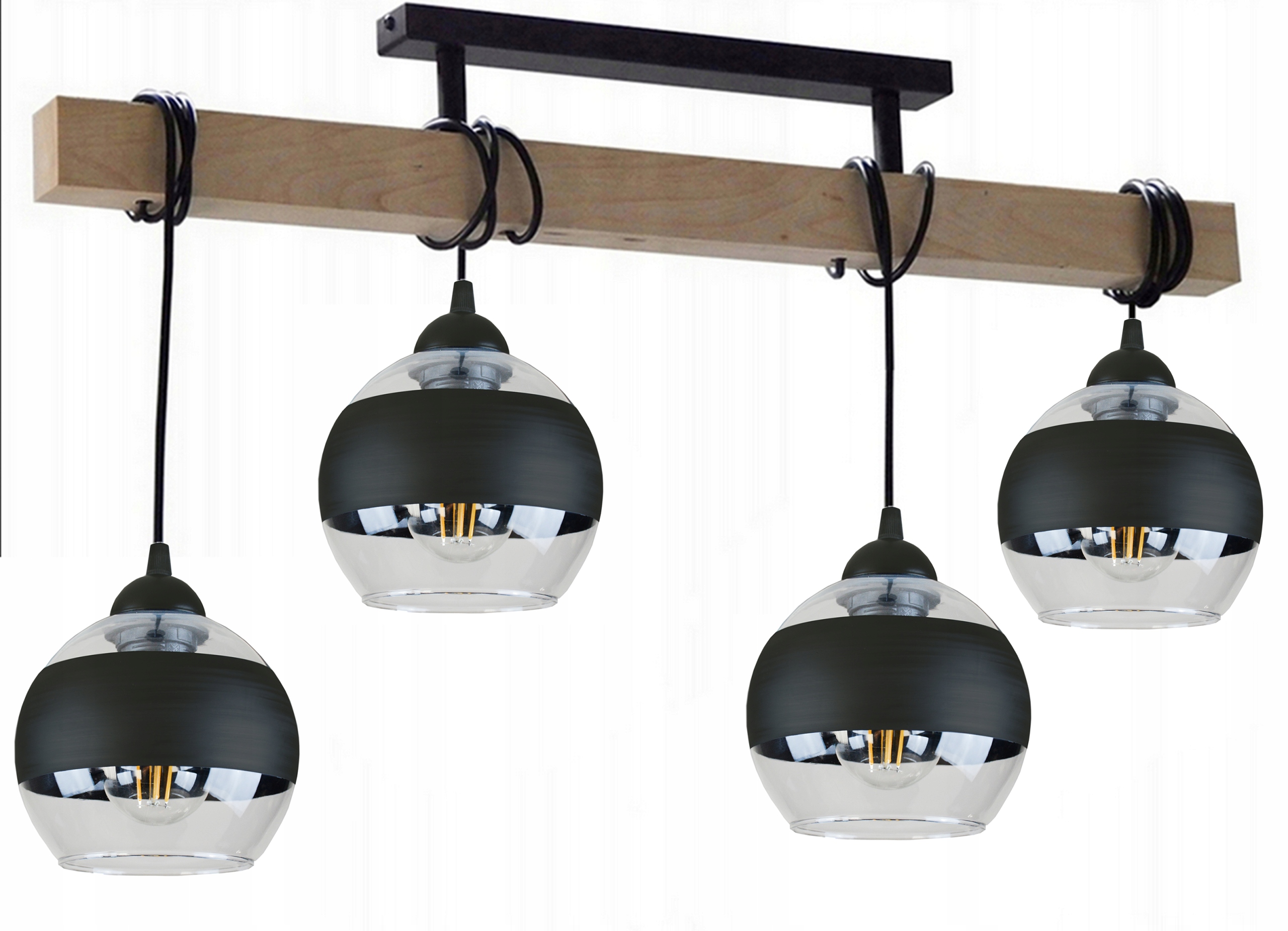 Dřevěné Stropní Závěsné Svítidlo Stropní Svítidlo Lustr Led Loft Obývací Pokoj Kancelář Pokoj