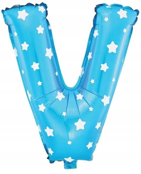 

Balon Niebieski Litera V foliowy 80cm na urodziny