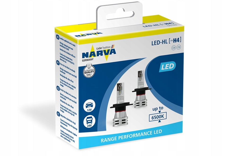 

Narva H4 x2 6500K Range Performance Led Żarówki