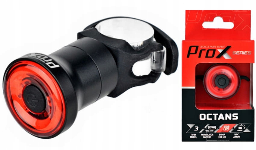 

Lampa tył Prox Octans cob led 30lm usb 400 mah