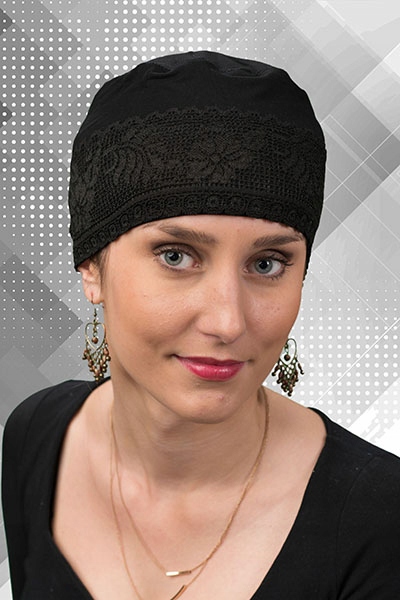 Turban ŚPIOSZEK Z KORONKĄ Turbany Lidia 1/16