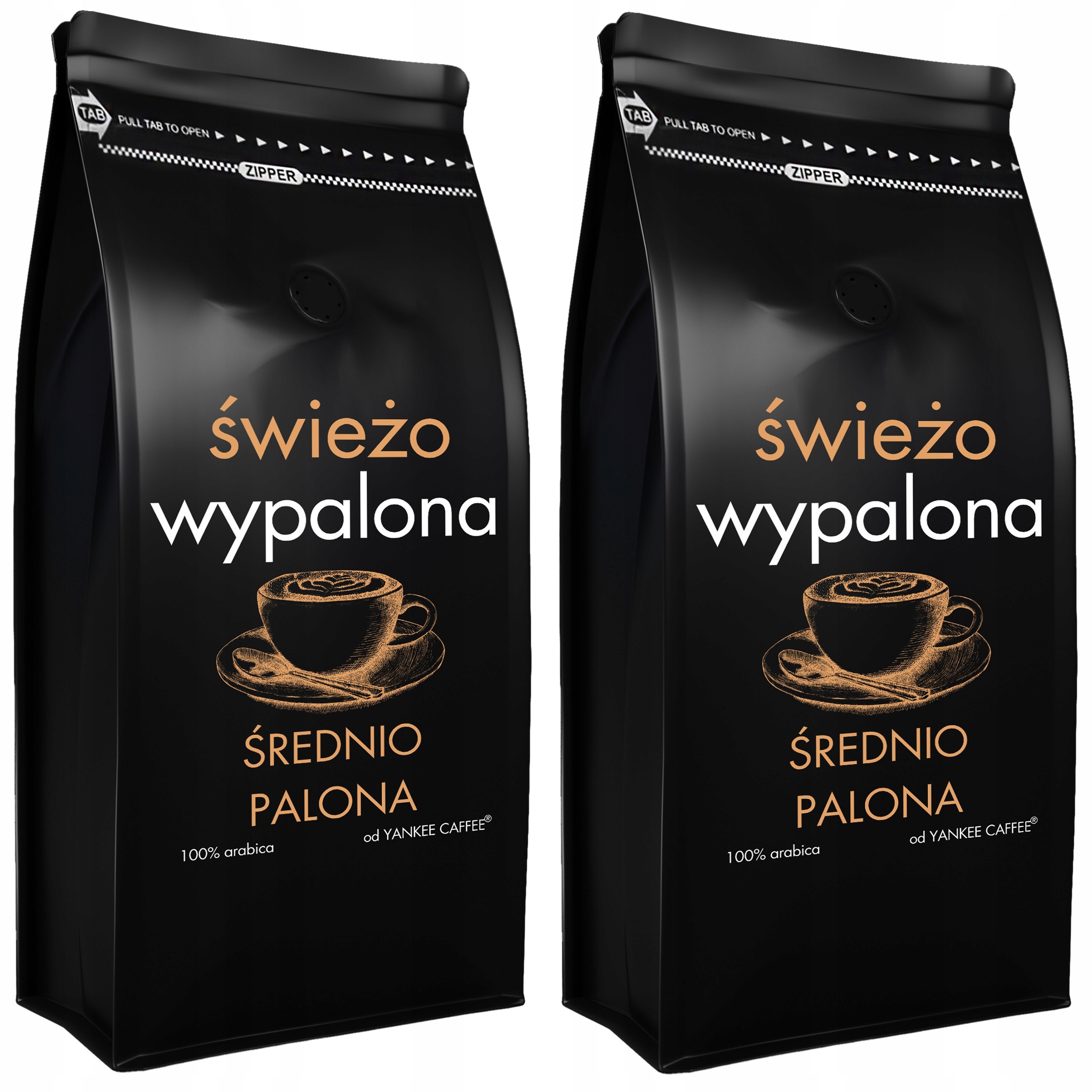 Káva zrnková 2kg Čerstvě Středně Pražená 100% Arabica (2x1kg) Do kávovaru