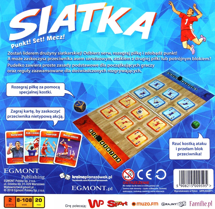 Gra planszowa Siatka Punkt! Set! Mecz! Egmont_5