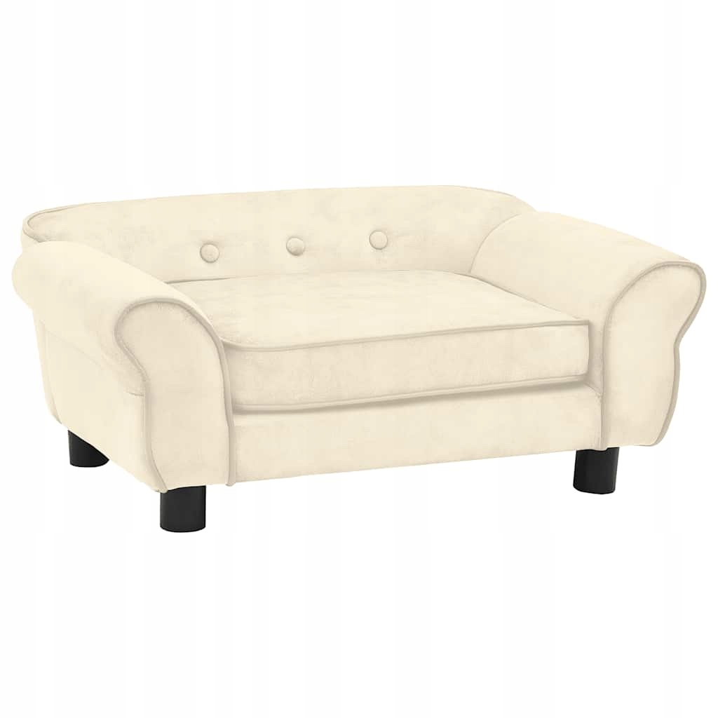 Fionshop 262671632 Pohovka pro psy krémová 72 x 45 x 30 cm plyš