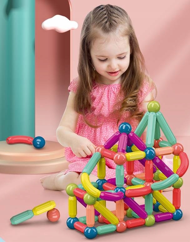 KLOCKI MAGNETYCZNE EDUKACYJNE KONSTRUKCYJNE MAGNETIC STICKS ZESTAW 36 el. Szerokość produktu 36 cm