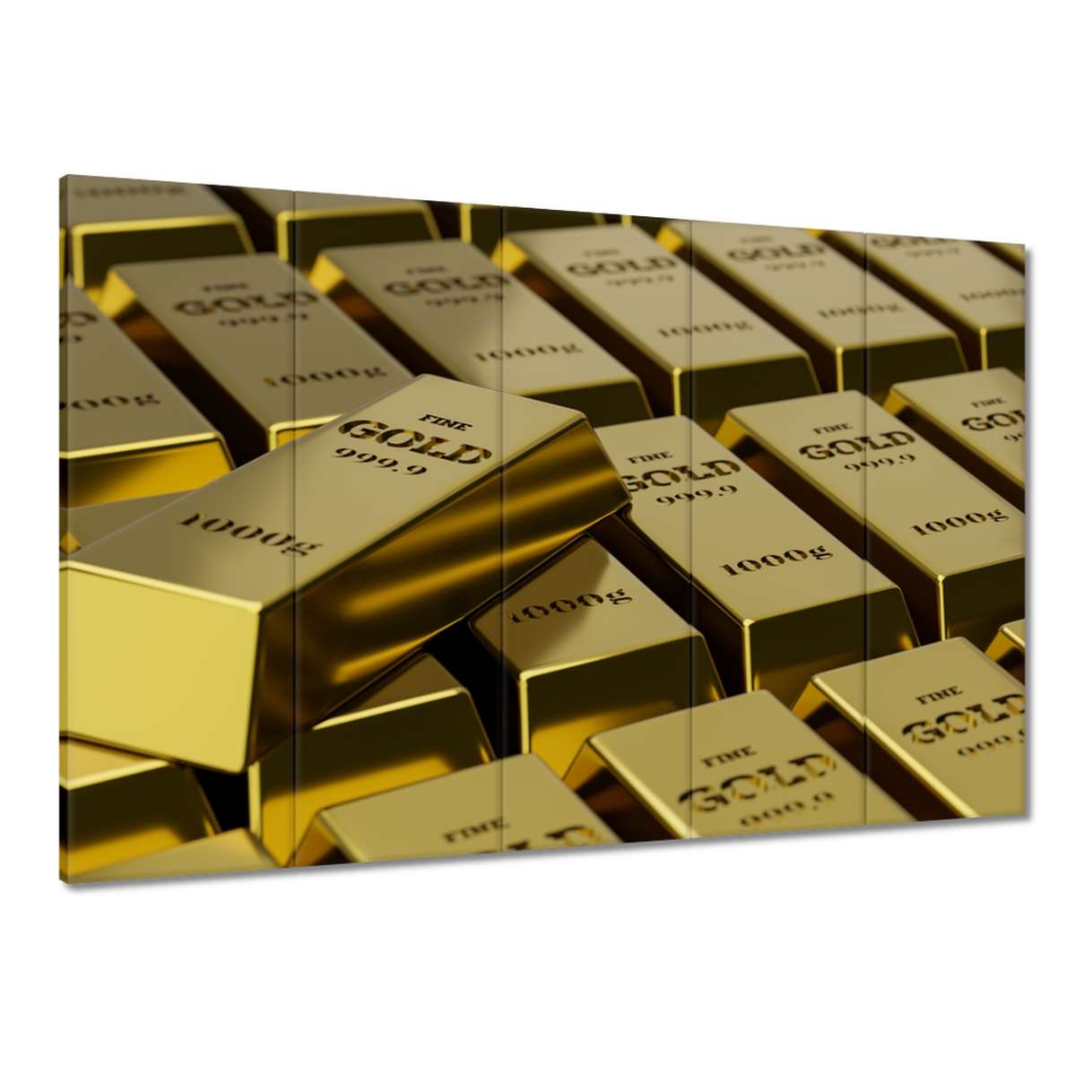 Obrazy 100x70 Zlato Slitky Gold 1000g