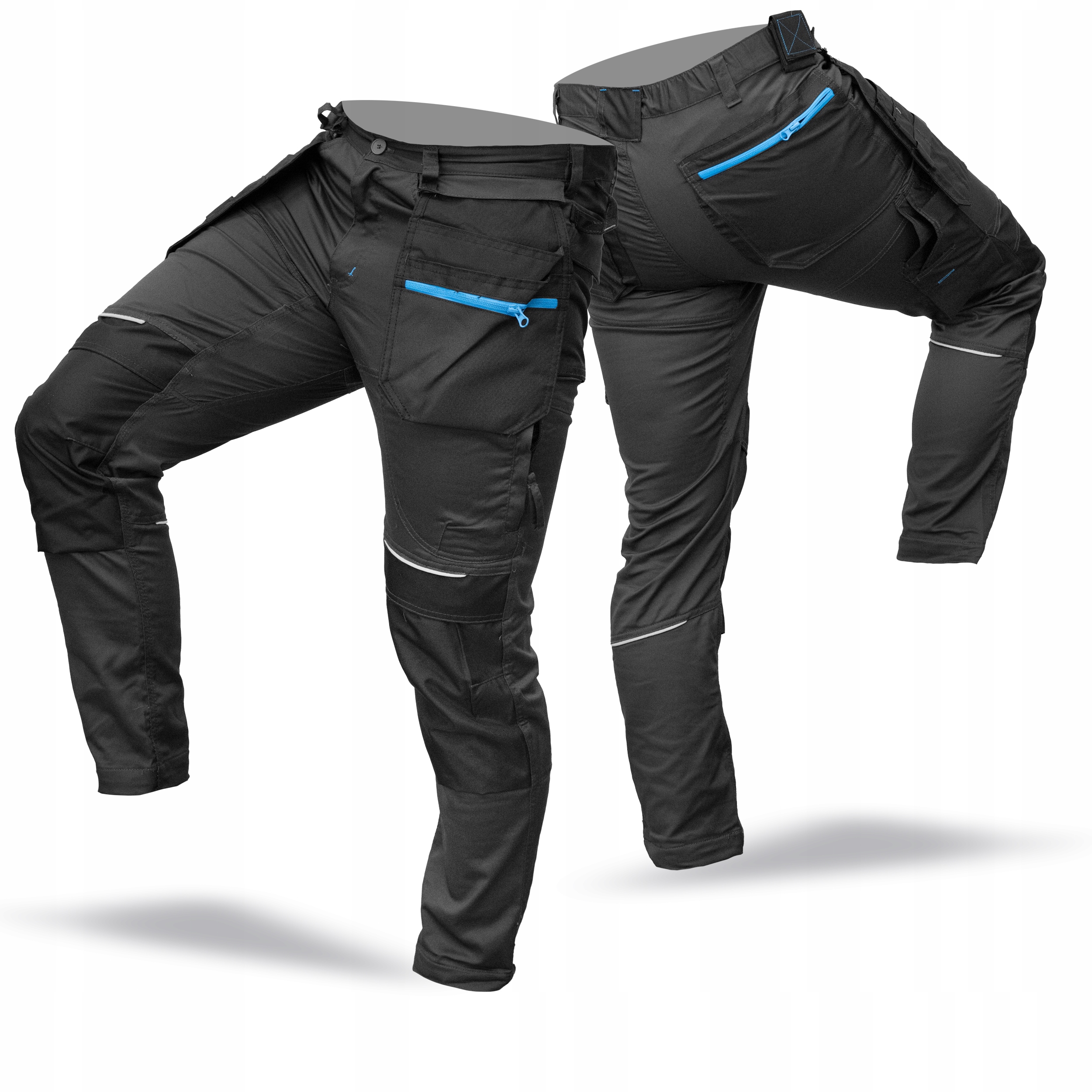 Pánské Pracovní Kalhoty Do Pasu, Elastické, Ochranné, Pohodlné A Vyztužené Bozp