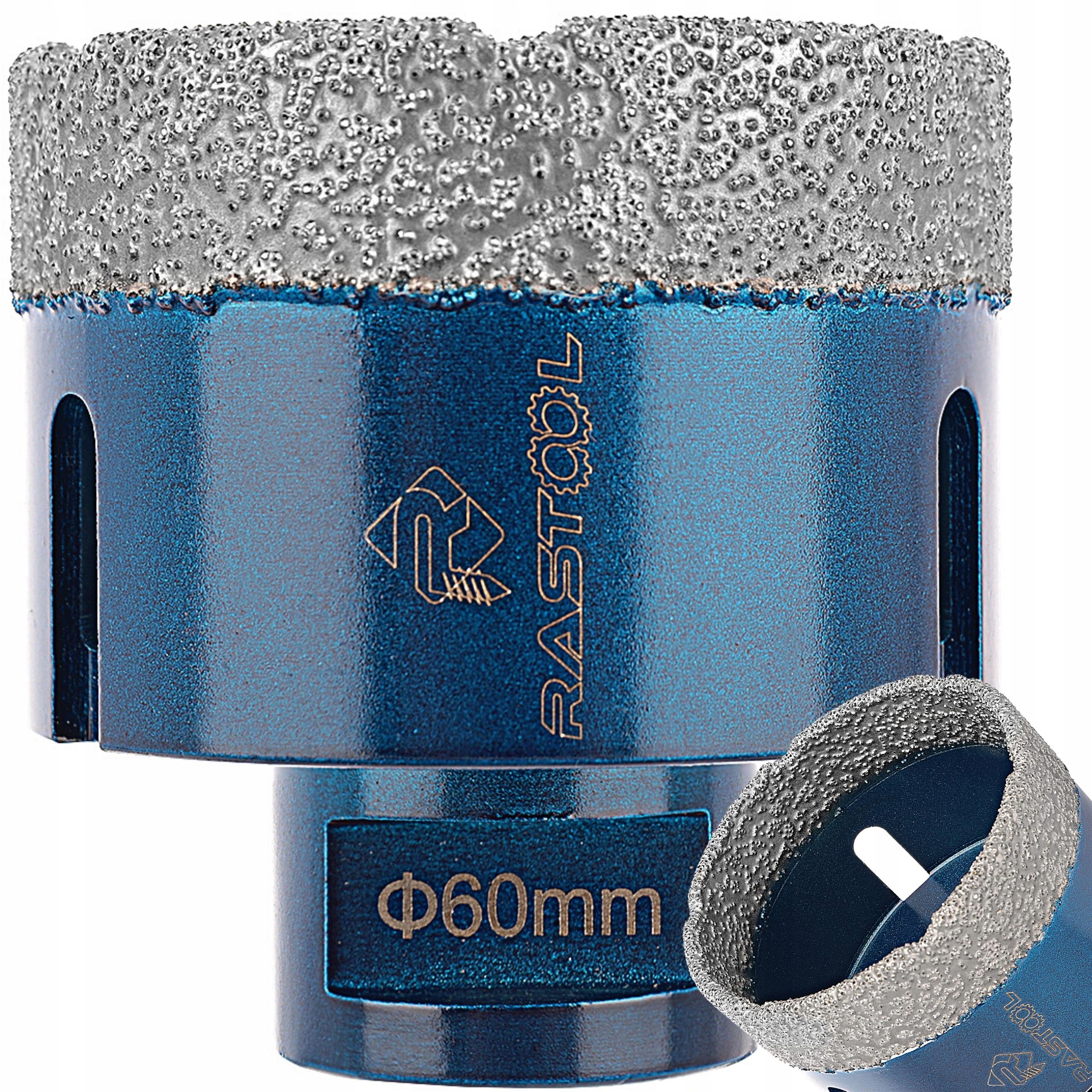 WIERTŁO DIAMENTOWE KORONKA OTWORCNIA 60MM TWARDY GRES PŁYTKI MARMUR KAMIEŃ