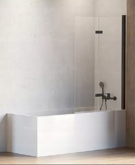 Parawan wannowy Caldo 100X140 uchylne szkło czyste 6mm z powłoką Lewy