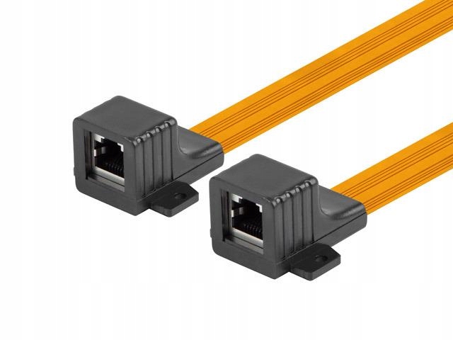 Adapter Lanberg złączka sieciowa przelotka okienna RJ45 kat. 5E 17 cm