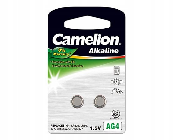 Baterie Camelion AG4/LR66/LR626/377 Alkaliczne 2 szt.