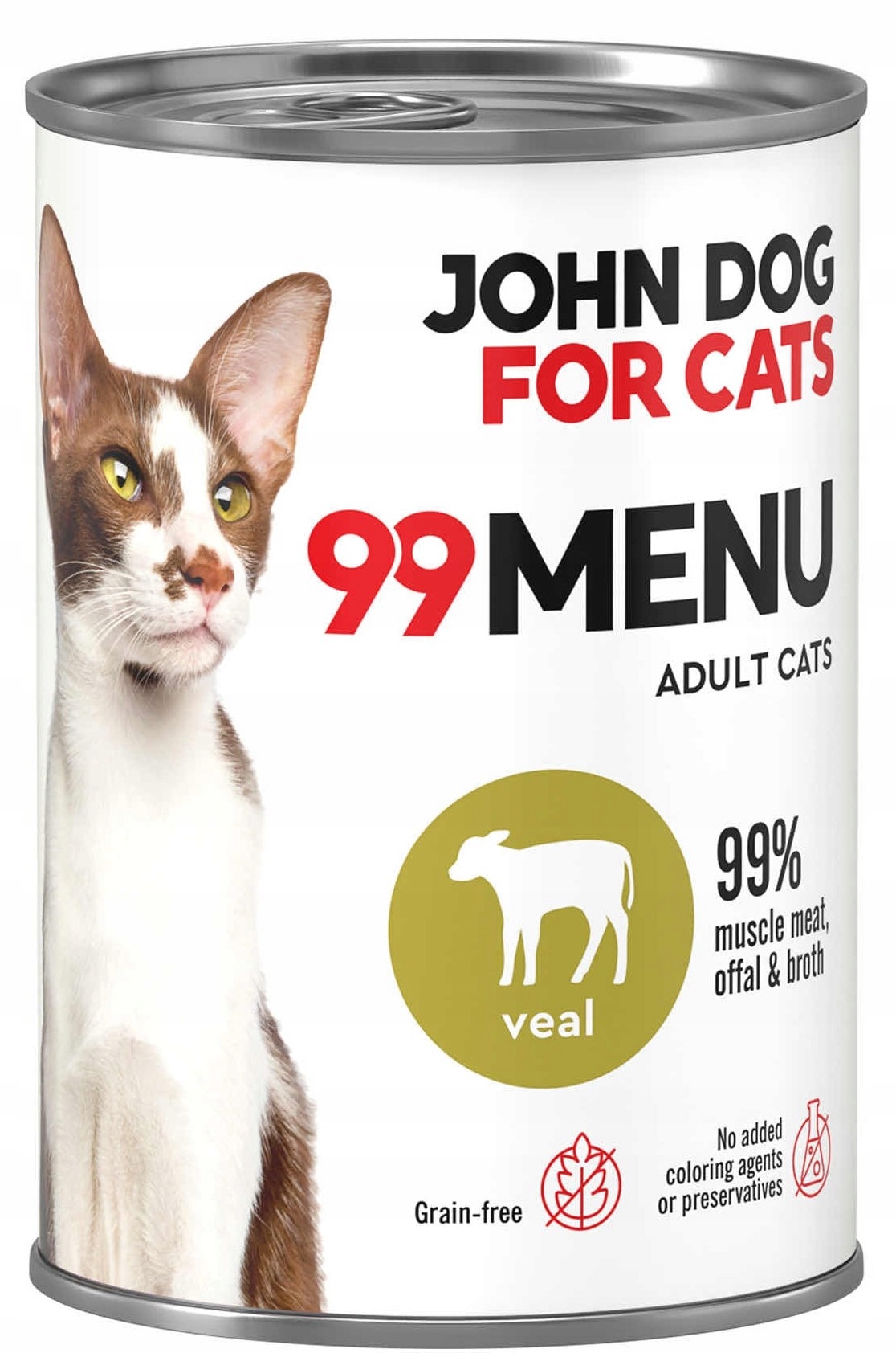 6X JohnDog ForCat 99 Menu Adult Telecí maso 400g mokré krmivo pro kočky