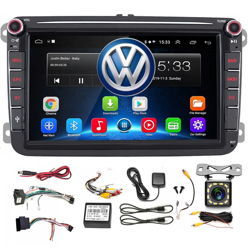 Autorádio Vw Škoda Seat Android 2 Gb 64 Gb Q8 520 2-DIN Passat Golf