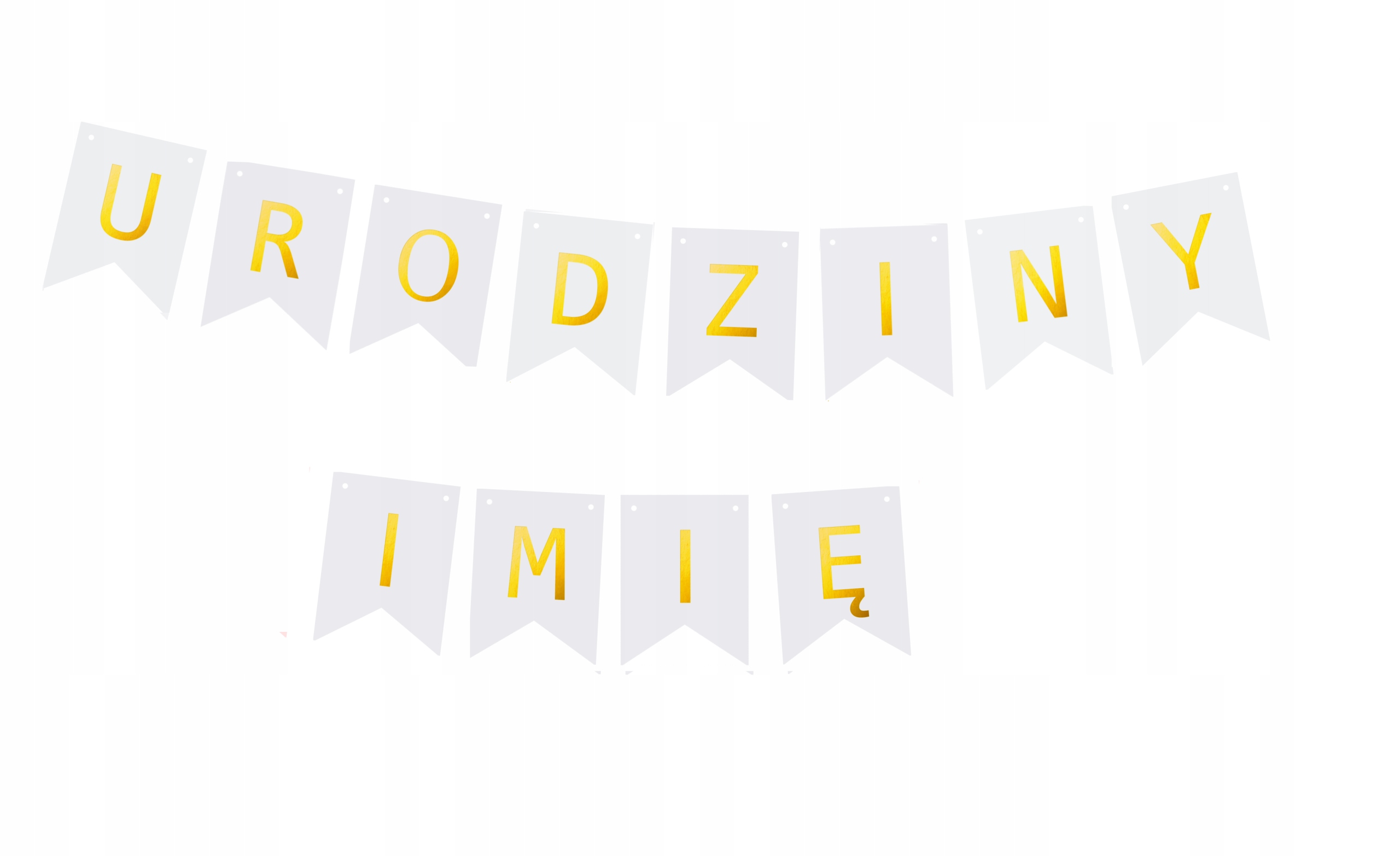 

Girlanda napis Urodziny + Imię Dziecka baner