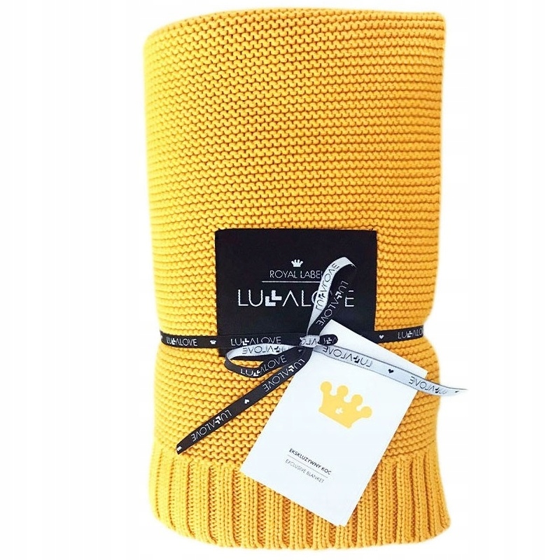 

Lullalove Kocyk Bambusowy 80x100 Mustzarda Otulacz