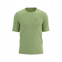 Koszulka Bawełniana Męska Compressport Podium T-shirt Zielona XL