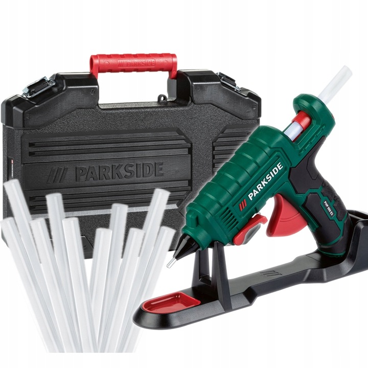 ГОРЯЧИЙ КЛЕЕВОЙ ПИСТОЛЕТ С КЛЕЕМ И ЧЕМОДАНОМ