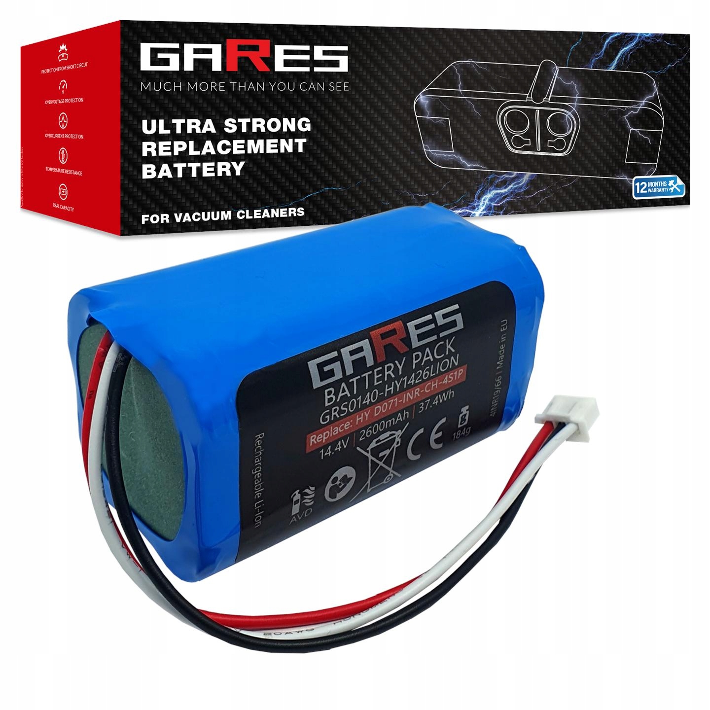 Akumulátor Gares pro Proscenic 830P 820P Neo 820P Neo 830P 14,4V 2,6Ah