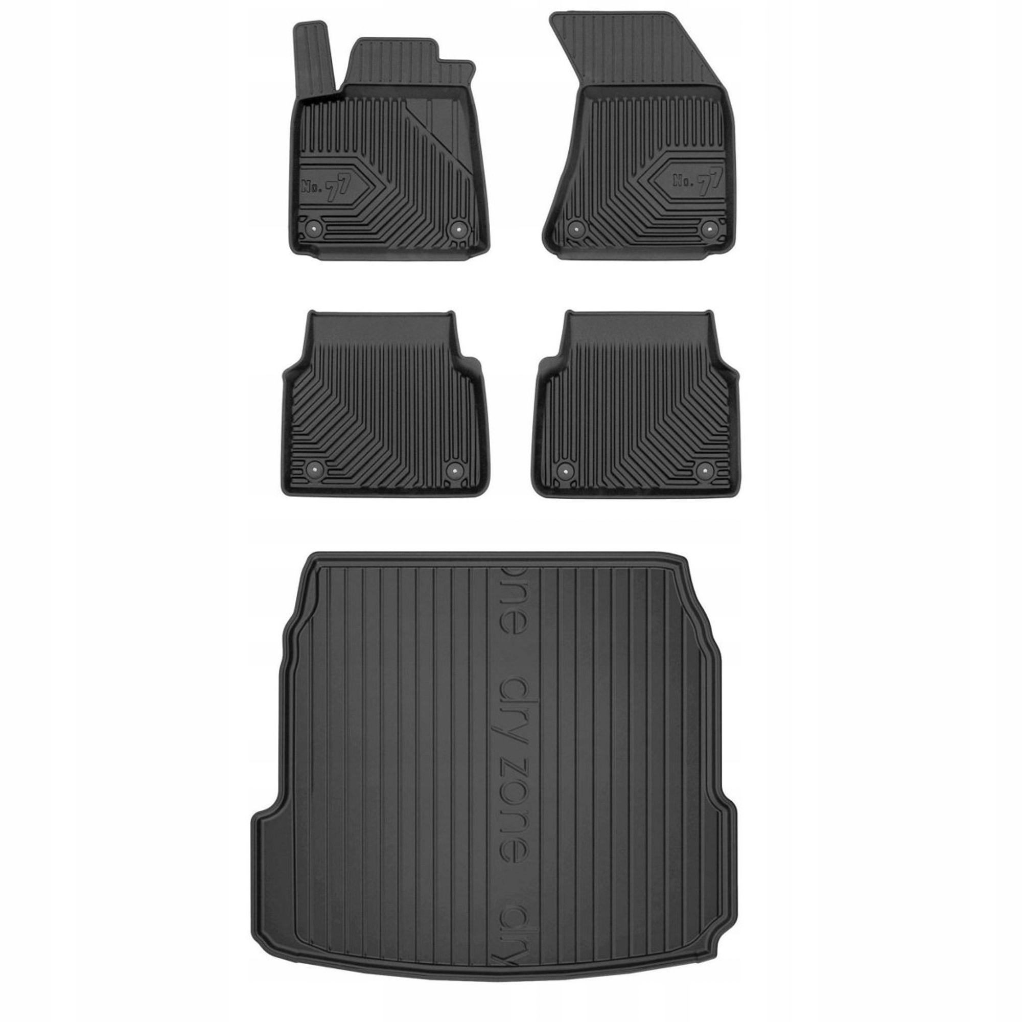 Gumová sada kobercov a rohoží Audi A8 D4 2009-2017 Sedan s náhradným kolesom