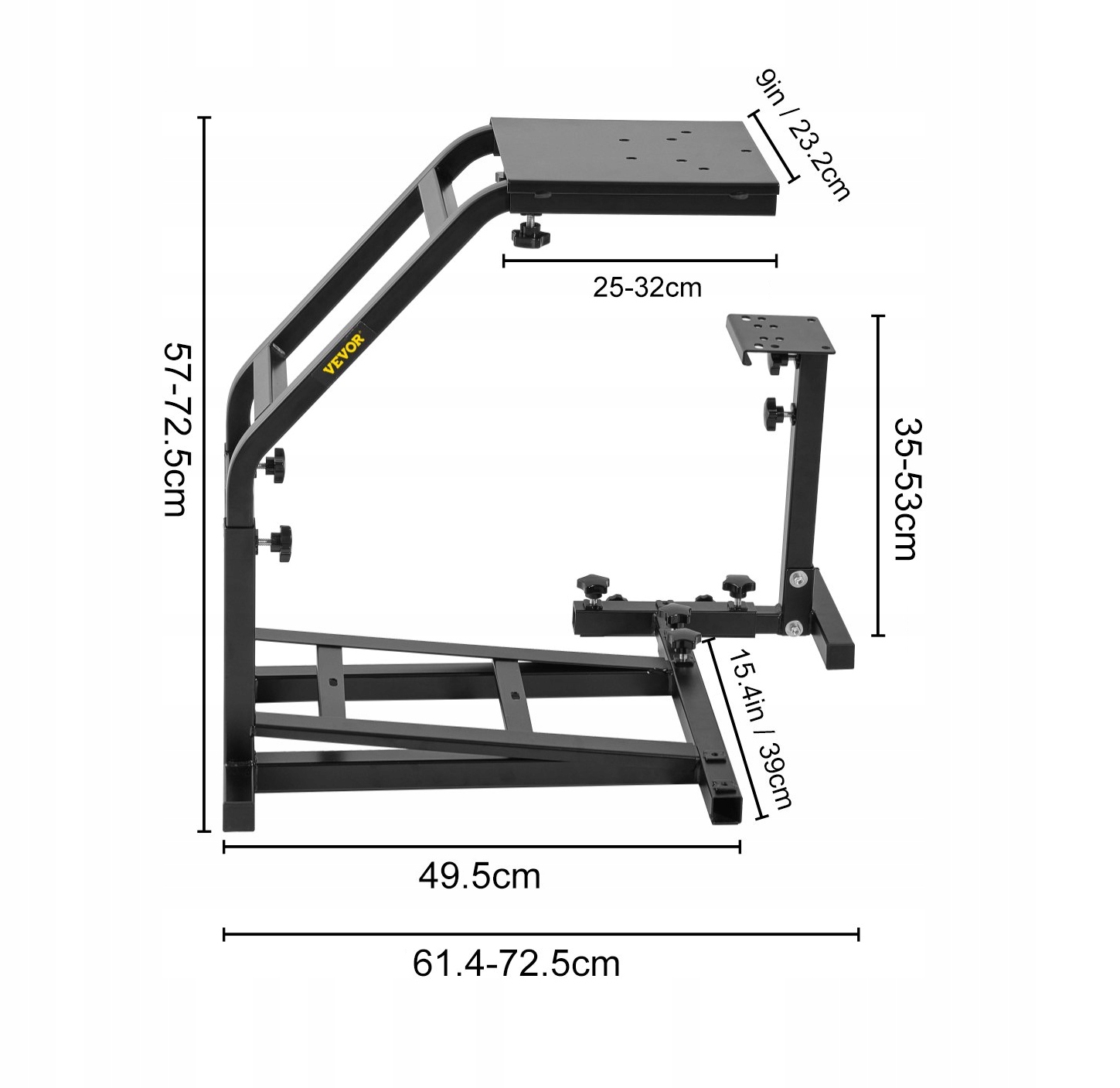 STOJAK NA KIEROWNICĘ GAMINGOWĄ do THRUSTMASTER Logitech REGULOWANY Marka Vevor