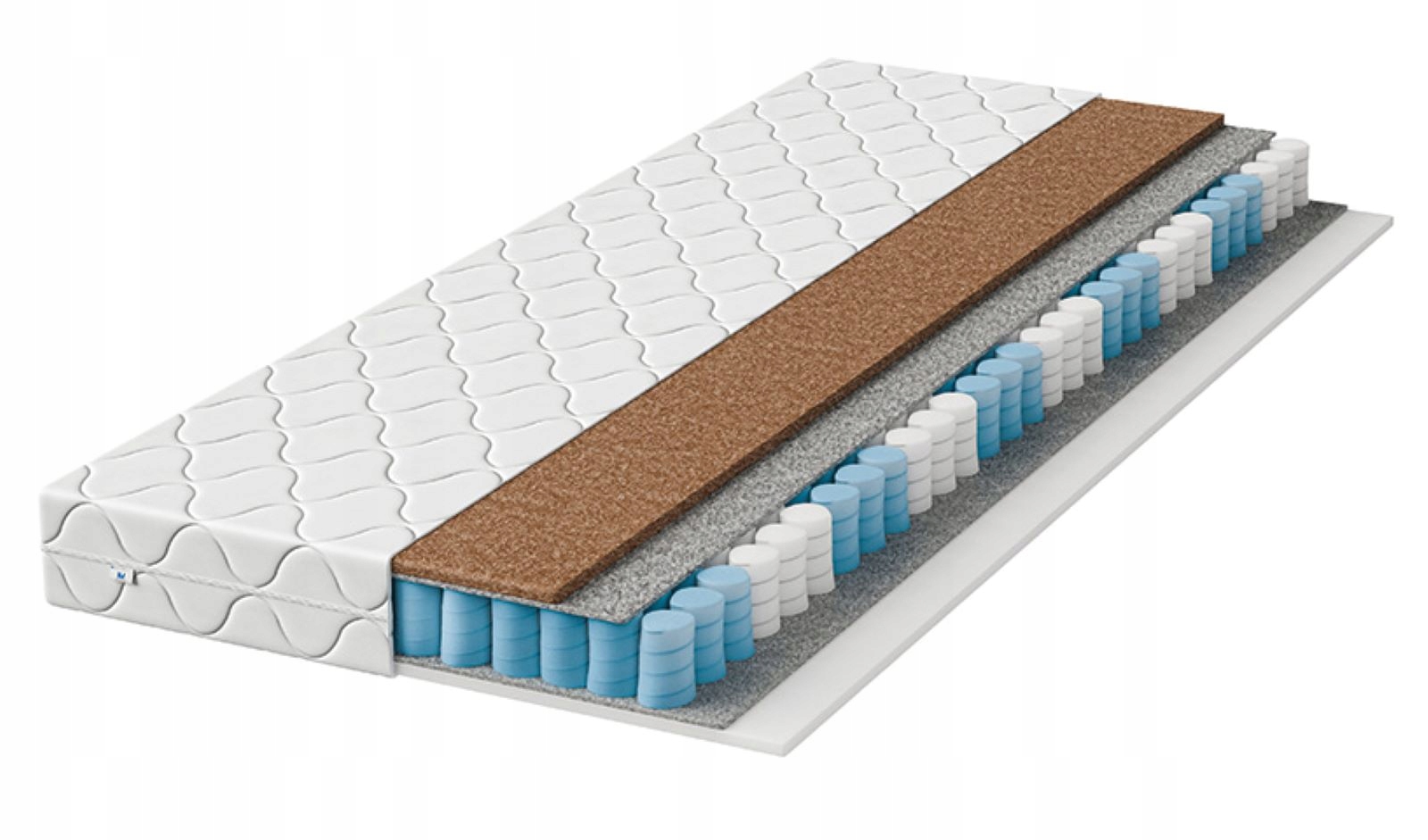Materac kieszeniowy 80x200 sprężynowy kokos Polo 15 cm antyalergiczny H2/H3