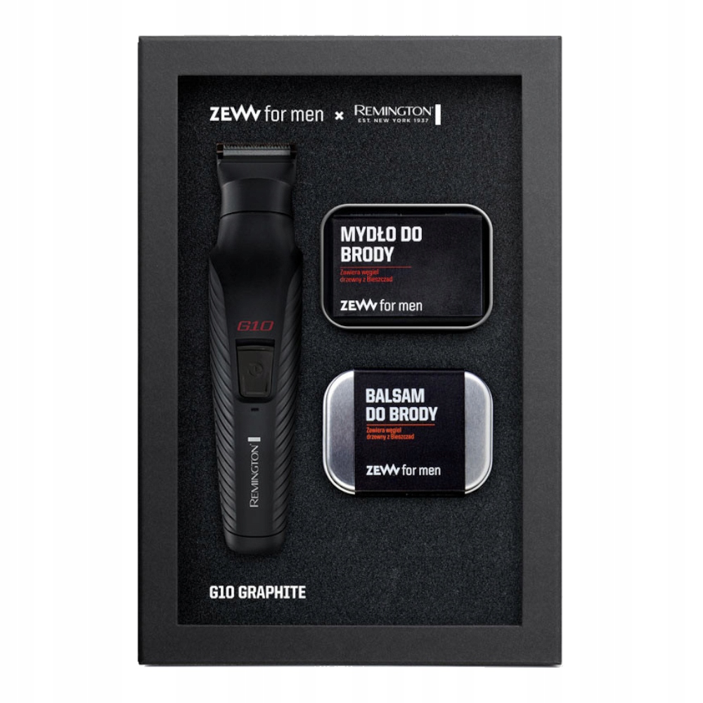 Zew for men x Remington G10 Graphite Sada na vousy s zastřihovačem