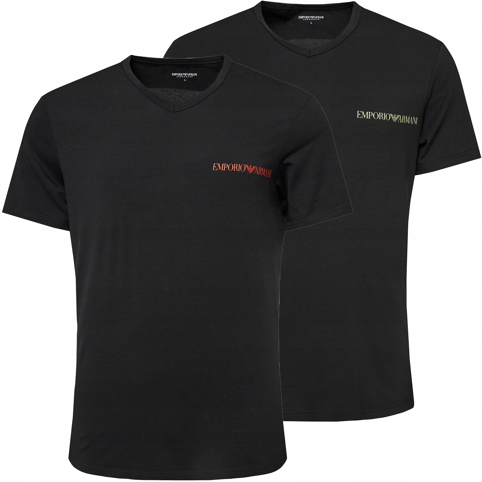 Emporio Armani t-shirt koszulka męska czarna 2 pack 111849-4F717-23820 L