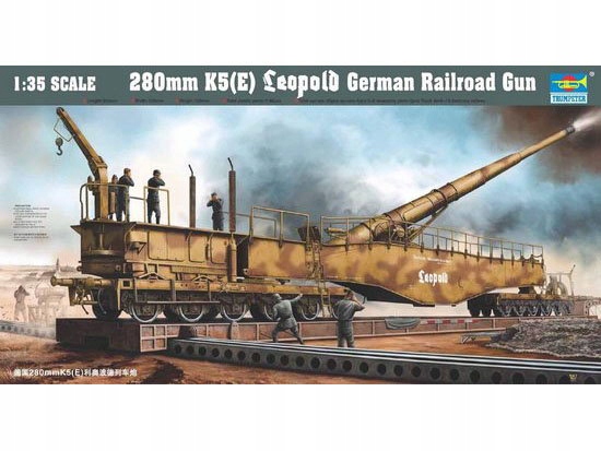 Trumpeter 00207 Niemieckie działo kolejowe 280mm K5(E) Leopold model 1/35