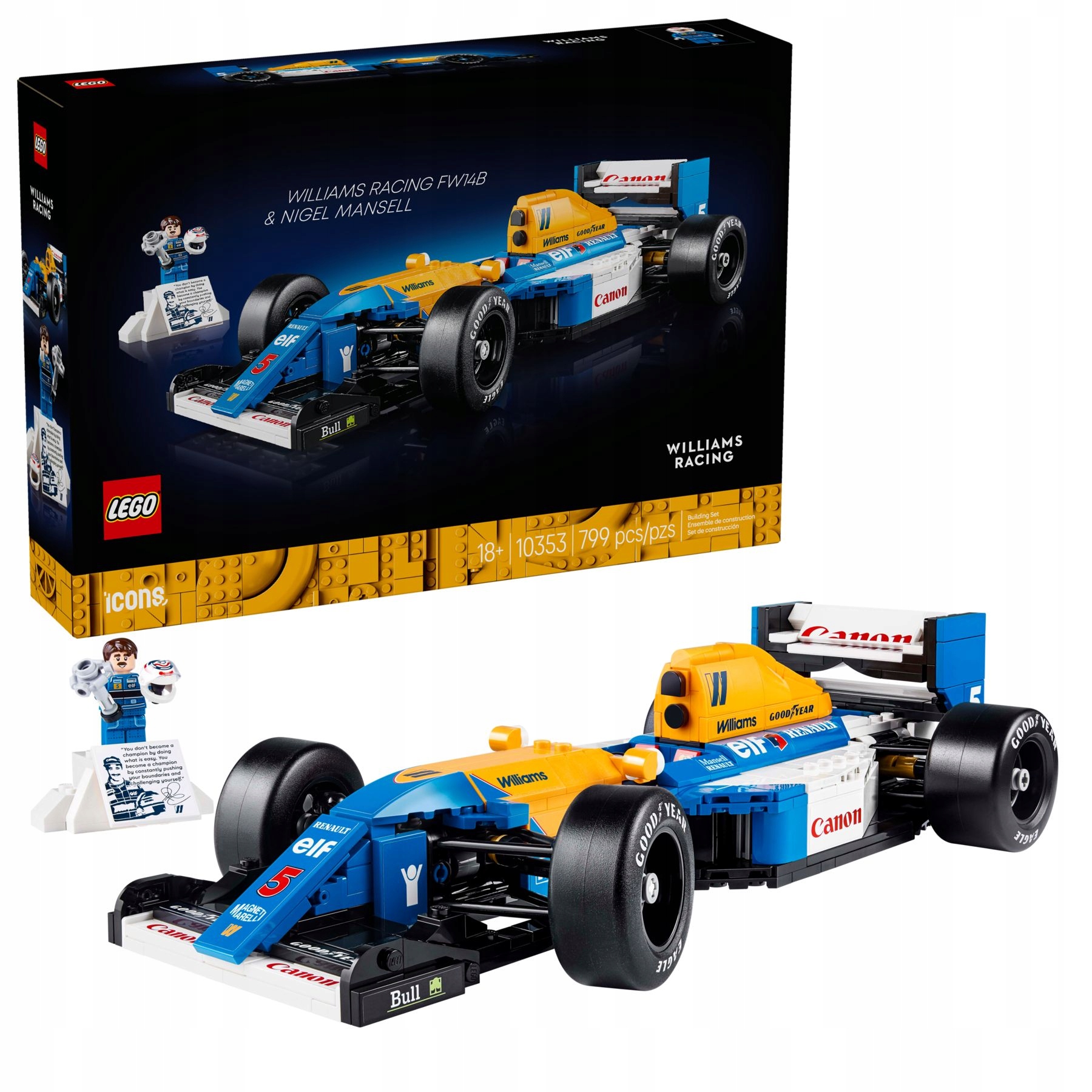 Lego Stavebnice 10353 Williams Racing FW14B a Nigel Mansell F1 Formule