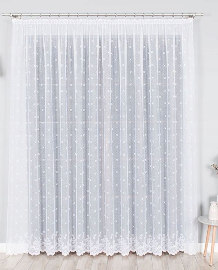 FIRANKA GOTOWA ŻAKARDOWA 230 x 400 CM. Z TAŚMĄ