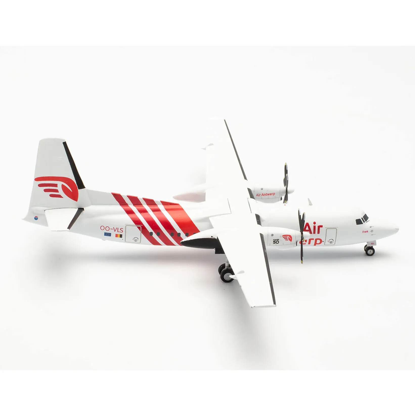 Model Fokker 50 Air Antwerp Oo-vls