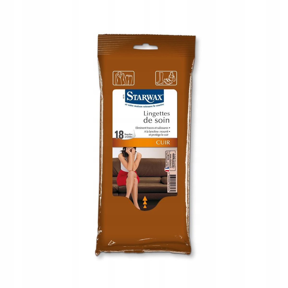 

Chusteczki do czyszczenia skór 18 szt. Starwax