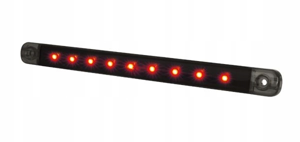 Lampa Obrysová Červená 9 Led Slim 12/24V