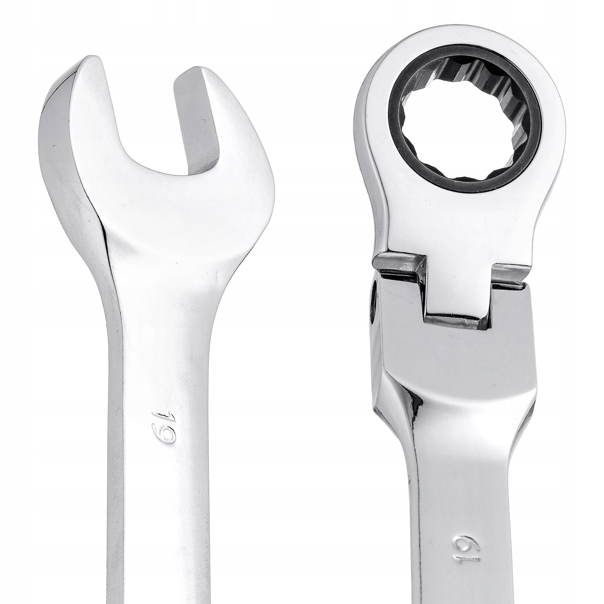 KLUCZE PŁASKO OCZKOWE Z GRZECHOTKĄ ŁAMANE 8-19 7EL PRZEGUBOWE STAL CRV Marka TC Technic