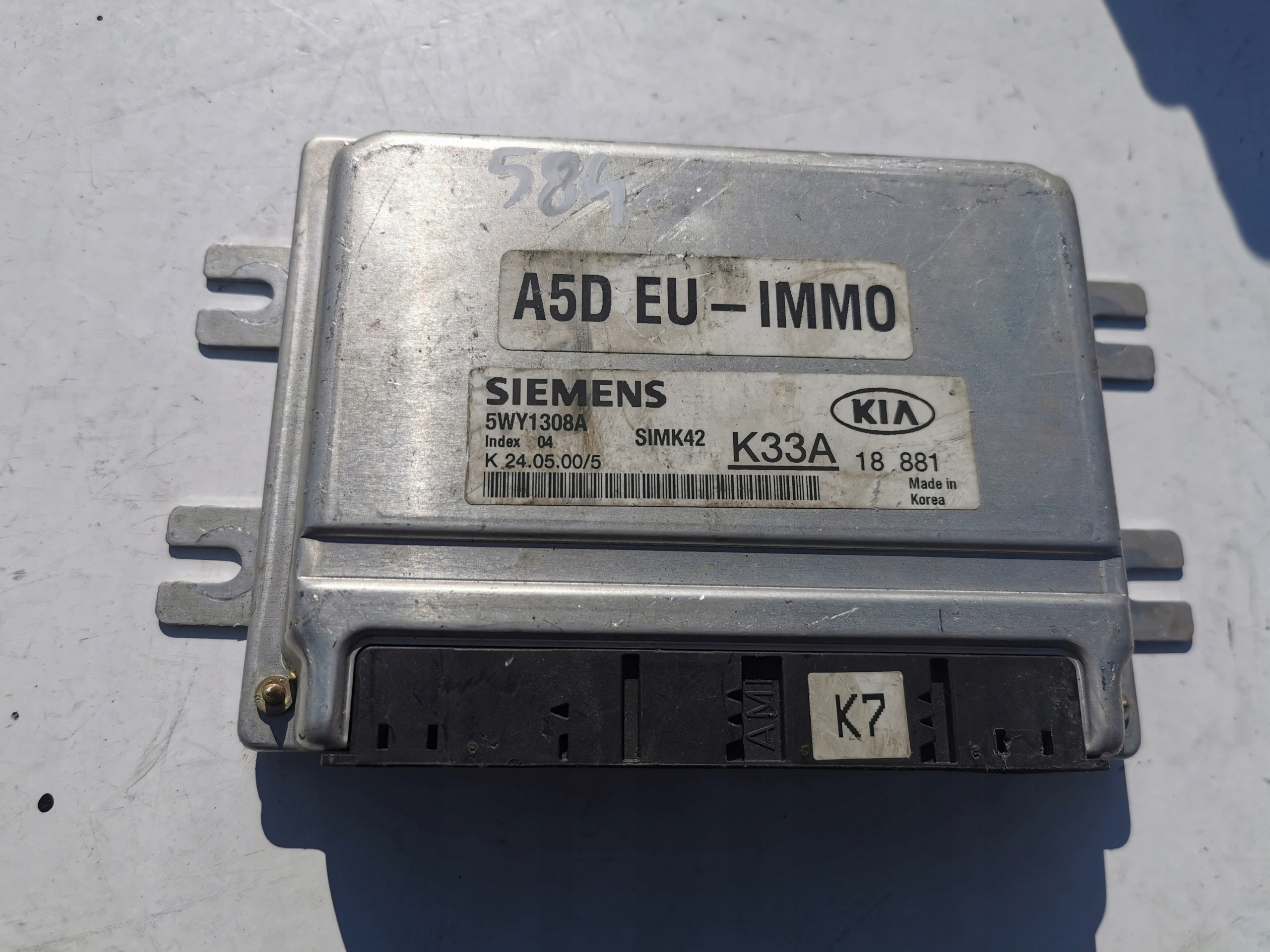 KIA RIO 1.5B 16V 5WY1308A K33A18881 computer ECU