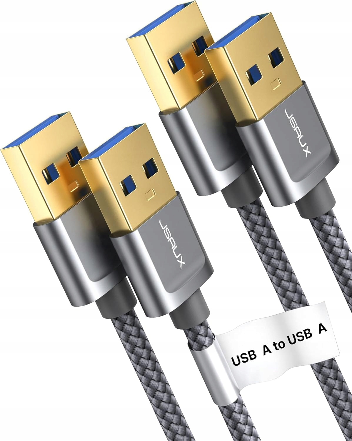 2x Jsaux Kabel Usb 3.0 Usb-a do Usb-a 2m/1m ze złoconym złączem 5 Gb/s