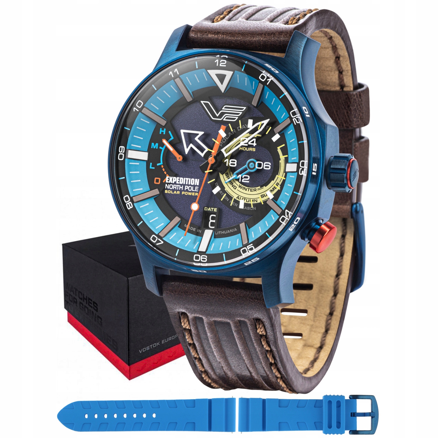 Pánské Hodinky Vostok Europe VS57-595D736, hnědý řemínek