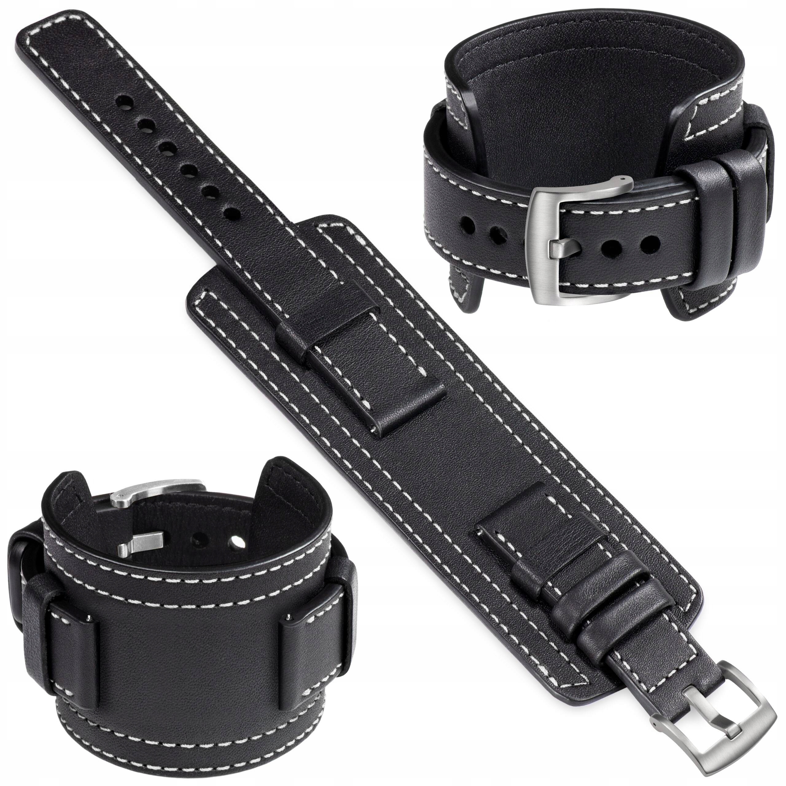Kožený opasek 23 mm široký s elegantní podložkou Movear