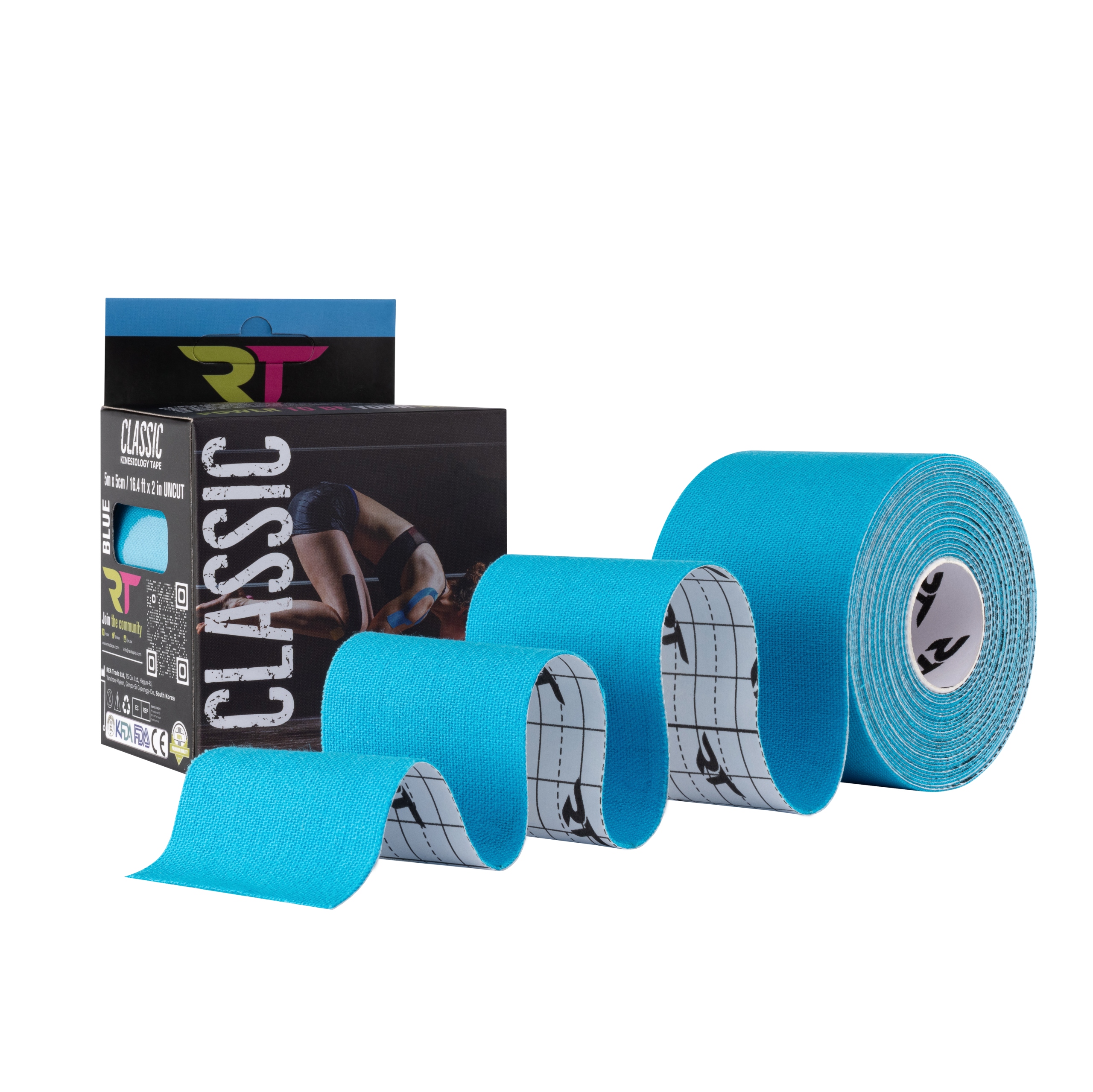 

Rea Tape Taśma do kinesiotapingu plaster Niebieski