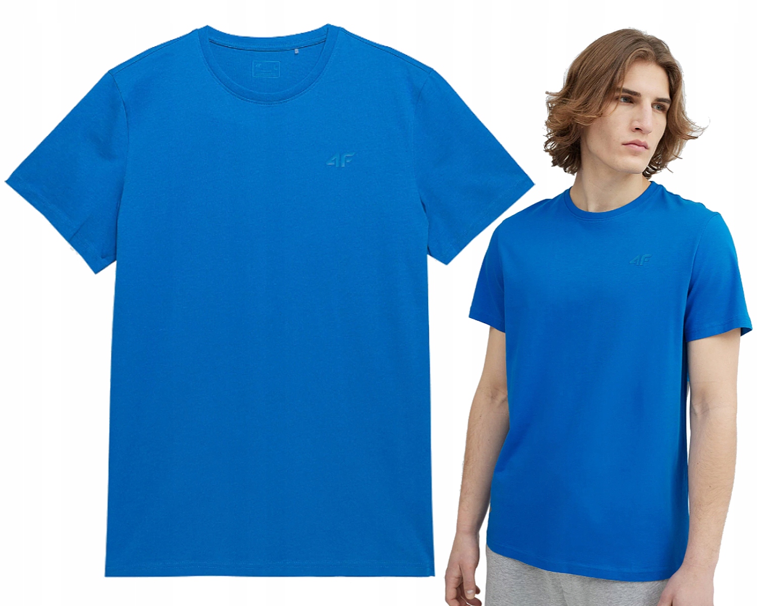 Pánske tričko 4F Športové na behanie Bavlnené Basic