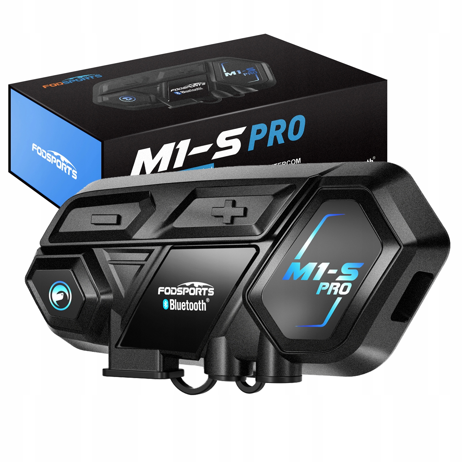 Fodsports M1-S Pro Motocyklový interkom Až pre 8 osôb+2000 M+ Hudba Zdieľať