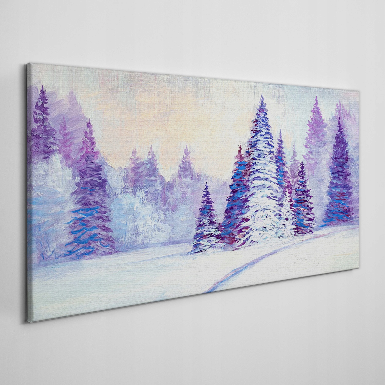 

Obraz ścienny na płótnie Zima las śnieg 100x50 cm