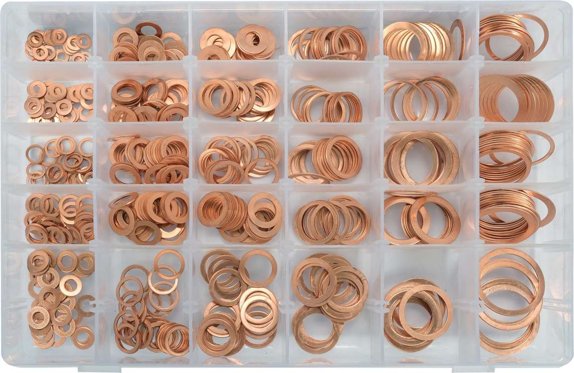 Набір мідних ШАЙБ 580 ШТ. Ято