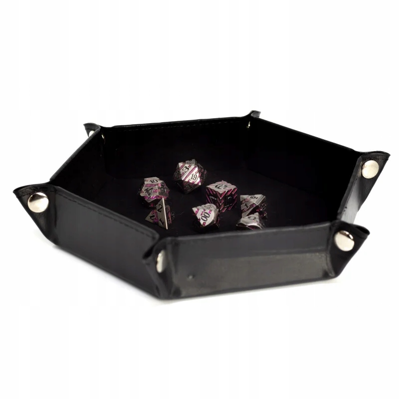 RÓŻOWY PODBÓJ KOSMOSU ZESTAW 7 METALOWYCH KOŚCI RPG Liczba ścian 4 6 8 10 12 20