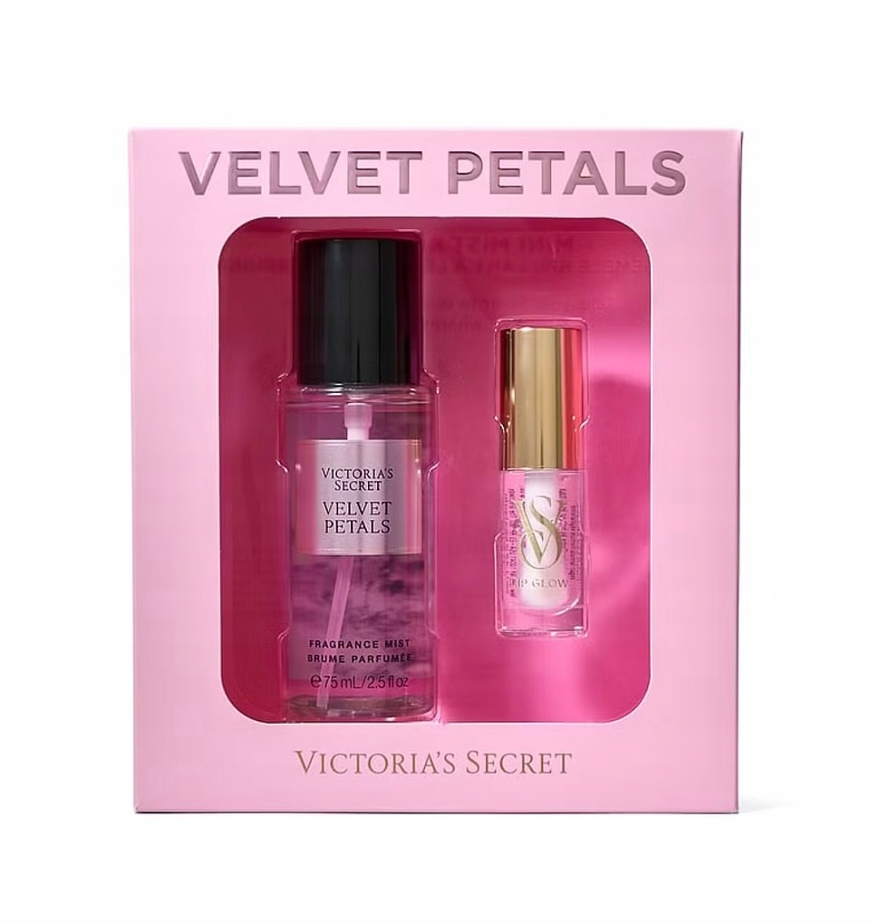 Zestaw Victoria’s Secret mgiełka 75 ml olejek do ust 3,2 gr Velvet Petals