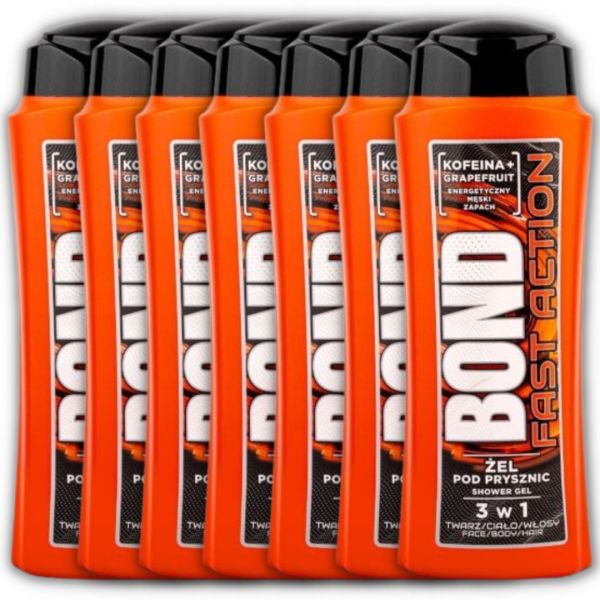 Żel pod prysznic Bond 3w1 Fast Action 400 ml x 7