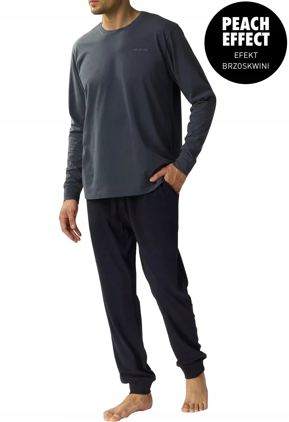 Atlantic Pánské Pyžamo Dlouhý Rukáv Dlouhé Kalhoty NMP372 Měkká Bavlna XL